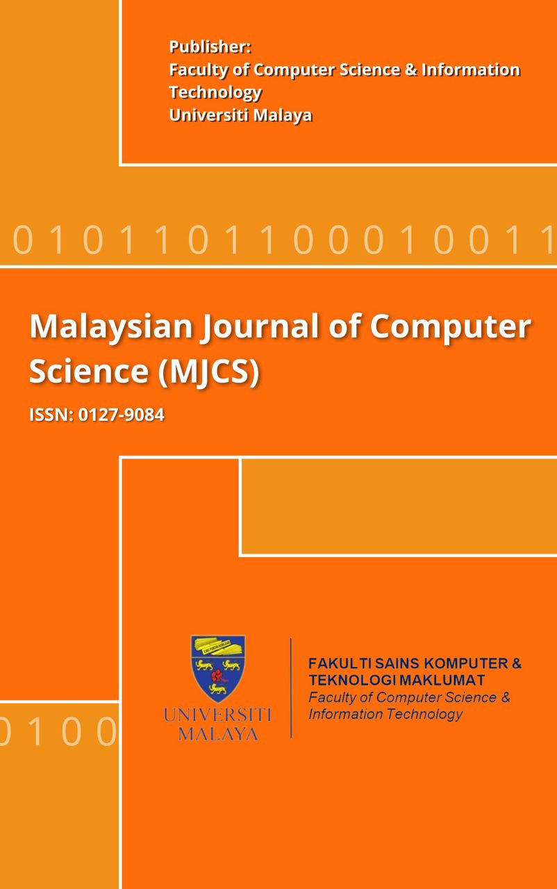 					View Vol. 9 No. 2 (1996): Malaysian Journal of Computer Science
				